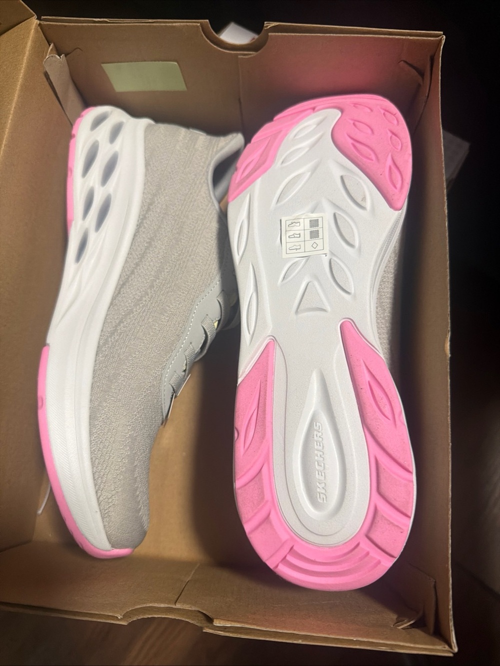 Skechers Hands Free Slip-ins Swift Fit Gray Pink Sneakers 179350S Womens Sz 10 - Picture 5 of 6